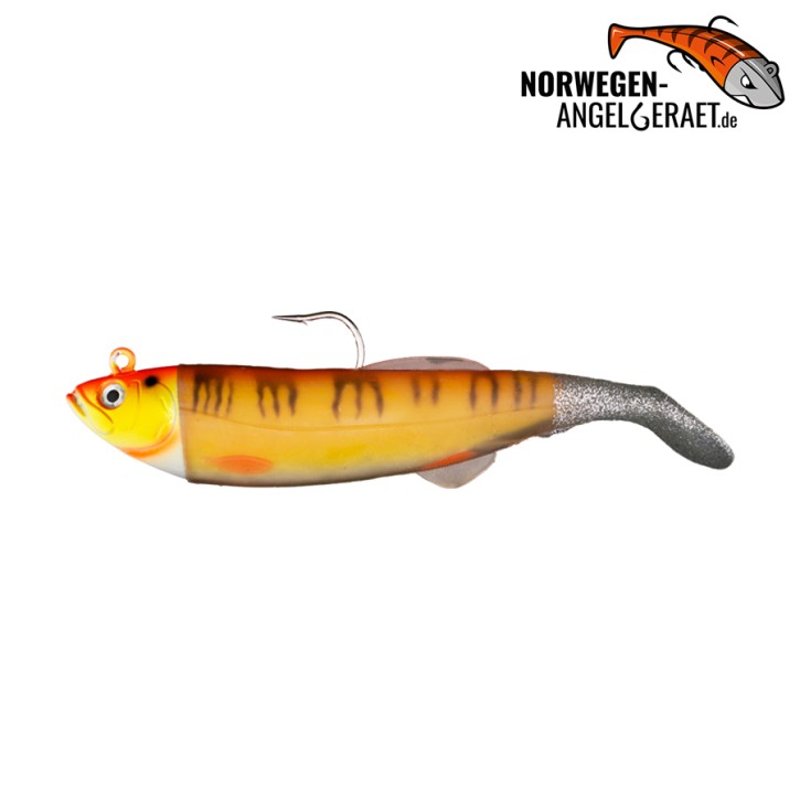 Arctic Herring Shad - Orange Mackerel - 200g inkl. Ersatzkörper | Gummifisch, Meeresköder für Dorsch, Köhler und Heilbutt - norwegen-angelgeraet.de