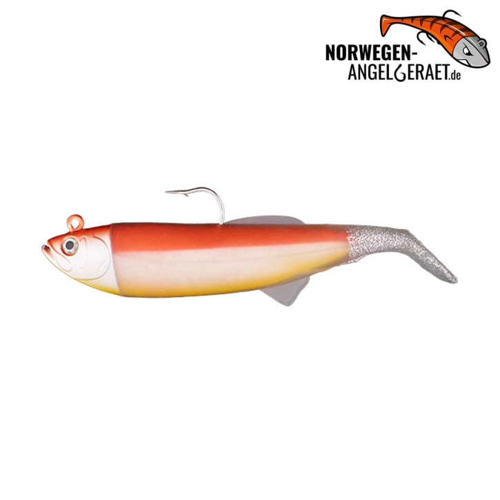 Arctic Herring Shad - Red Herring - 200g inkl. Ersatzkörper | Gummifisch, Meeresköder für Dorsch, Köhler und Heilbutt - norwegen-angelgeraet.de