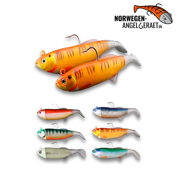 Arctic Herring Shad inkl. Ersatzkörper | Gummifisch, Meeresköder für Dorsch, Köhler und Heilbutt - norwegen-angelgeraet.de