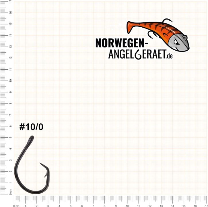 Demon Circle Hook - Größe 10/0 - Meereshaken zum Heilbutt, Dorsch und Leng angeln in Norwegen - Wallerhaken, Welshaken - von norwegen-angelgeraet.de