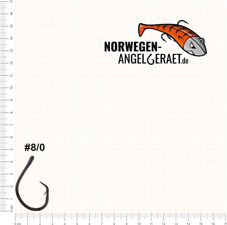 Demon Circle Hook - Größe 8/0 - Meereshaken zum Heilbutt, Dorsch und Leng angeln in Norwegen - Wallerhaken, Welshaken - von norwegen-angelgeraet.de