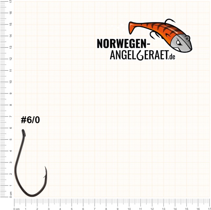 Meereshaken - Größe 6/0 - Carbonstahl - zum Heilbutt, Dorsch und Leng angeln in Norwegen - Wallerhaken, Welshaken - von norwegen-angelgeraet.de