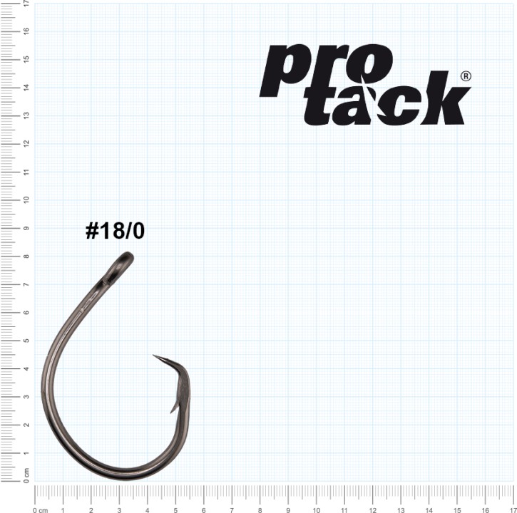 ProTack - Berserker Circle Hook - Edelstahl - Größe 18/0 - Zum Heilbutt und Dorsch angeln in Norwegen und Island - Waller, Thunfisch, Meereshaken