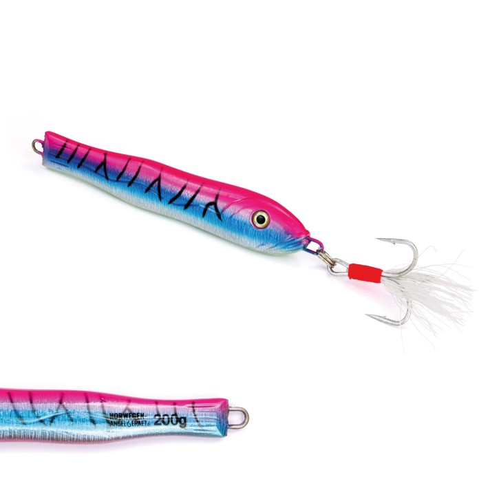 Fast & Deep Pilker - Makrele-Pink-Glow - 200 Gramm - Ideal für Dorsch, Köhler, Pollack und Heilbutt in Norwegen - von norwegen-angelgeraet.de