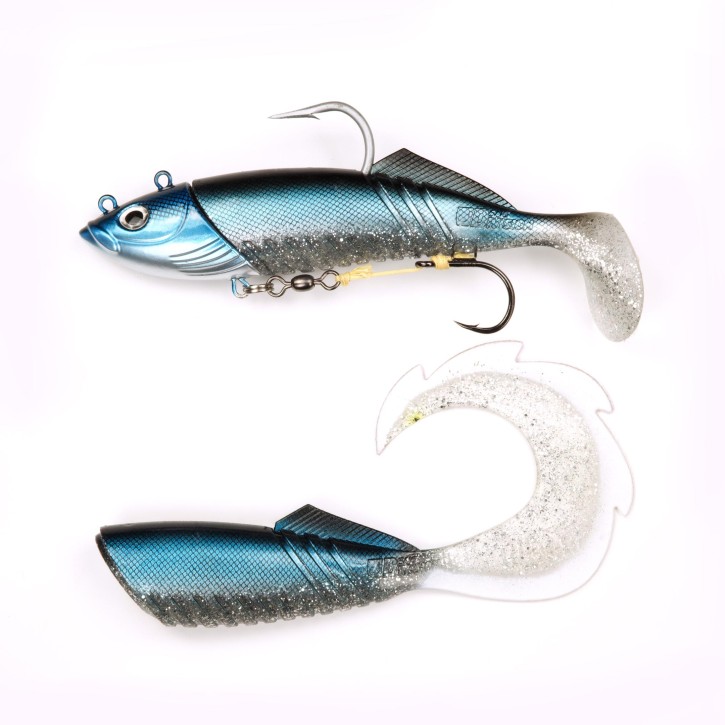 ProTack - Salty Slayer Shad - Blue Herring - 360 Gramm inkl. Wechselkörper | Meeresköder zum Heilbutt und Dorsch angeln in Norwegen und Island