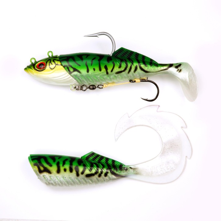 ProTack - Salty Slayer Shad - Mackerel - 360 Gramm inkl. Wechselkörper | Meeresköder zum Heilbutt und Dorsch angeln in Norwegen und Island