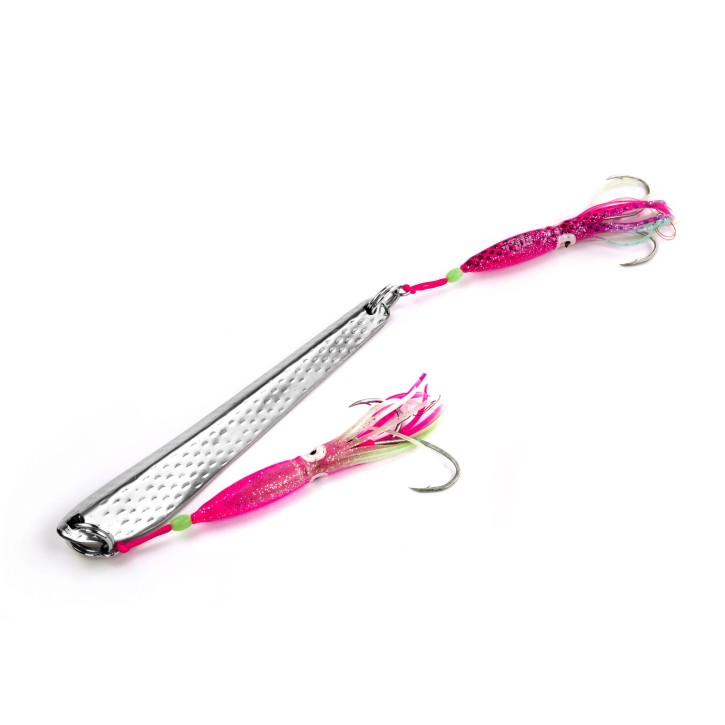 ProTack - Seewolf Klopfer - Pink Lila Glow - 200 Gramm | Steinbeißer Köder, Pilker für Naturköder zum Angeln in Norwegen und Island