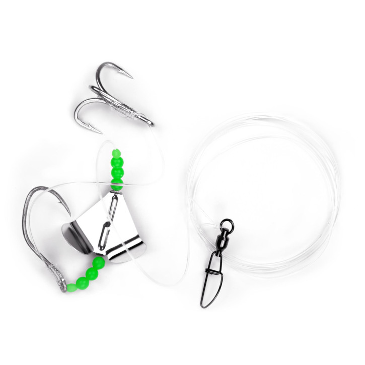 ProTack - Heilbutt Anti Twist Vorfach mit Buzz Blade | Fertiges Heilbuttvorfach kaufen, Naturködervorfach für Norwegen, Island & Großfisch