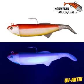Arctic Herring Shad - Red Herring - 200g inkl. Ersatzkörper | Gummifisch, Meeresköder für Dorsch, Köhler und Heilbutt - norwegen-angelgeraet.de                                            