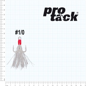 ProTack - Glow Treble Hook 6 X Strong - Größe 3/0 - High Carbon - Selbstleuchtend - UV Aktiv | Hochsee, Salzwasser Drillinge, Meereshaken für Island, Norwegen                                            