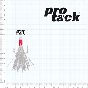 ProTack - Glow Treble Hook 6 X Strong - Größe 3/0 - High Carbon - Selbstleuchtend - UV Aktiv | Hochsee, Salzwasser Drillinge, Meereshaken für Island, Norwegen                                            