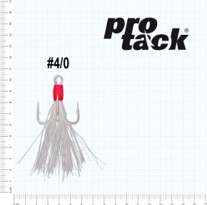 ProTack - Glow Treble Hook 6 X Strong - Größe 3/0 - High Carbon - Selbstleuchtend - UV Aktiv | Hochsee, Salzwasser Drillinge, Meereshaken für Island, Norwegen                                            