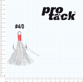 ProTack - Glow Treble Hook 4 X Strong - Edelstahl - Selbstleuchtend - UV Aktiv | Meereshaken, Drillingshaken, Meeresdrillinge für Norwegen, Island                                            