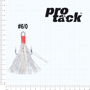 ProTack - Glow Treble Hook 4 X Strong - Edelstahl - Selbstleuchtend - UV Aktiv | Meereshaken, Drillingshaken, Meeresdrillinge für Norwegen, Island                                            