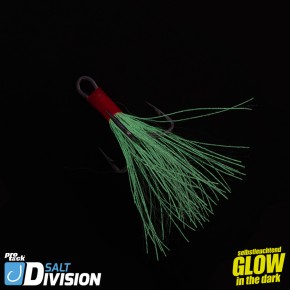 ProTack - Glow Treble Hook 4 X Strong - Edelstahl - Selbstleuchtend - UV Aktiv | Meereshaken, Drillingshaken, Meeresdrillinge für Norwegen, Island                                            
