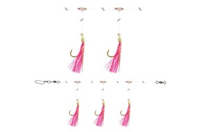 Daiwa - GrandWave - Dorsch- und Köhler-Vorfach mit Fischhaut / pink | Robustes Vorfach zum Köhlerangeln und Dorschangeln in Nordnorwegen                                            
