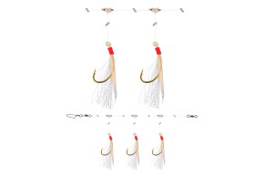 Daiwa - GrandWave - Dorsch- und Köhler-Vorfach mit Fischhaut / weiß | Ideal für das Dorschangeln und Köhlerangeln                                            