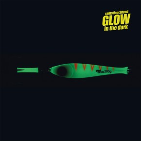 ProTack - Bullhead Slayer Pilker - Glow Tiger - 400 Gramm | Ideal zum Angeln auf Dorsch, Köhler, Pollack und Heilbutt in Norwegen                                            
