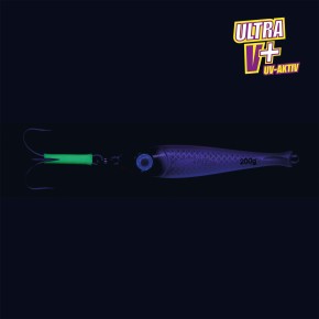 ProTack - Bullhead Slayer Pilker - Pink Silber - Glow Belly - 200 Gramm | Ideal zum Angeln auf Dorsch, Köhler, Pollack und Heilbutt in Norwegen                                            