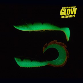 ProTack - Salty Slayer Shad - Glow Tiger - 360 Gramm inkl. Wechselkörper | Meeresköder zum Heilbutt und Dorsch angeln in Norwegen und Island                                            