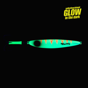 ProTack - Giddy Slayer Pilker - Glow Tiger - 400 Gramm | Meeresköder für das Angeln auf Heilbutt, Dorsch & Köhler in Norwegen & Island                                            